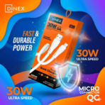 Câble DINEX Micro USB 30W 5A – Charge rapide Smart Data Cable – Image 5